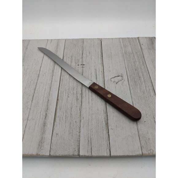 Robinson Knife Co 8” Carving Utility Knife #3 Serrated Wood Handle 12 1/2" Total - Picture 5 of 8